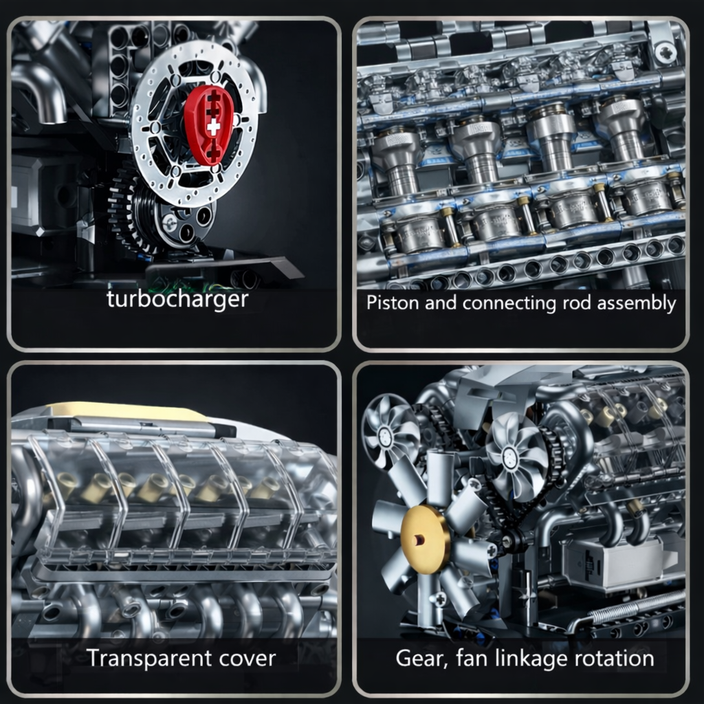 V8 Engine Builder Kit – Build Your Own Realistic Mini V8 Engine Model