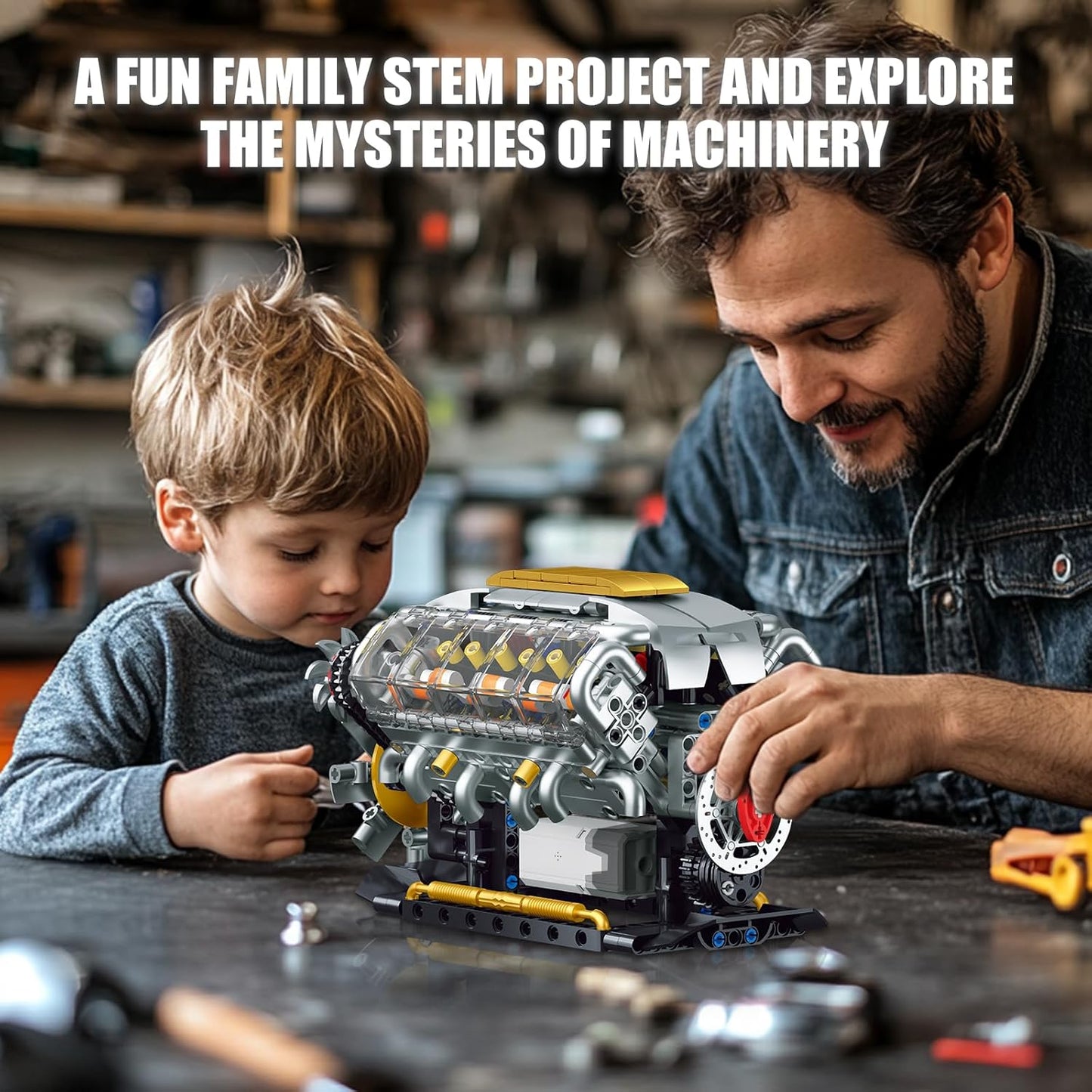 V8 Engine Builder Kit – Build Your Own Realistic Mini V8 Engine Model